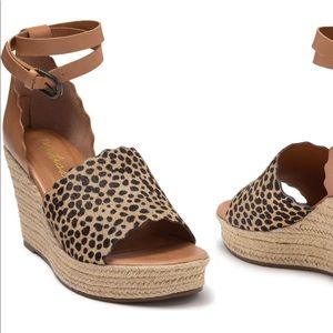 Tan/Leopard Cowhair Matisse Roma Espadrille Sandals
